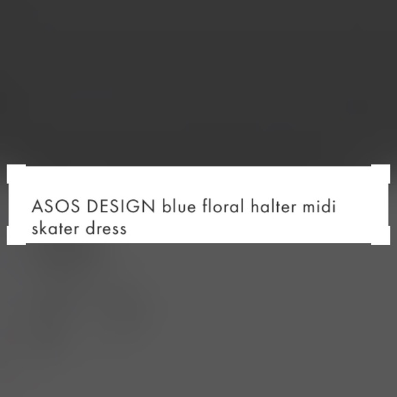 ASOS Design blue floral halter midi skater dress - Picture 6 of 6
